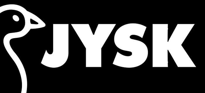 JYSK branded logo example in black and white